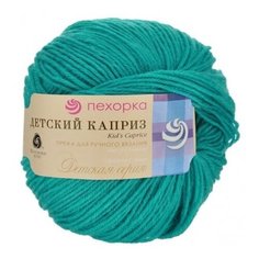 Пряжа Пехорка Детский каприз, 50 % шерсть, 50 г, 225 м, 10 шт., 335 Изумруд