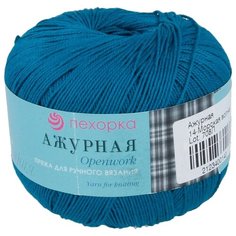 Пряжа Пехорка Ажурная, 100 % хлопок, 50 г, 280 м, 10 шт., 14 морская волна