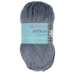 Пряжа Пехорка Летняя, 100 % хлопок, 100 г, 330 м, 5 шт., 393 светлое моренго