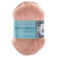 Пряжа Пехорка Жемчужная, 50 % хлопок, 50 % вискоза, 100 г, 425 м, 5 шт., 018 персик