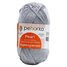 Пряжа Пехорка Жемчужная, 50 % хлопок, 50 % вискоза, 100 г, 425 м, 5 шт., 059 мышонок