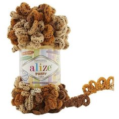 Пряжа Alize Puffy Color (Пуффи Колор) 6080 100% микрополиэстер 100г 9м 5шт