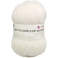 Пряжа Пехорка Австралийский меринос, 95 % верблюжья шерсть, 5 % акрил, 100 г, 400 м, 5 шт., 01 белый