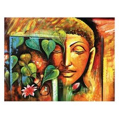 Картина по номерам 40х50 см, остров сокровищ "Будда", на подрамнике, акрил, кисти, 663339