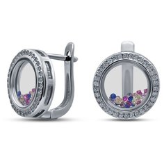 Silver WINGS Серьги из серебра с фианитами 22de6056mix-202