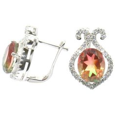 Silver WINGS Серьги из серебра с фианитами, кварцем 22qsrjk01404-19