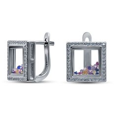 Silver WINGS Серьги из серебра с фианитами 22de6057mix-202