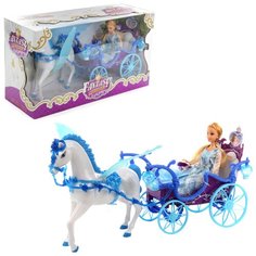 Лошадка с каретой и куклой Veld co 117822