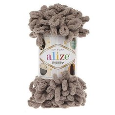 Пряжа Alize Puffy (Пуффи) 530 бежевый 100% микрополиэстер 100г 9м 5шт