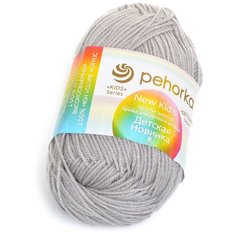 Пряжа для вязания ПЕХ Детская Новинка (100% акрил) 10х50г/200м цв.008 св.серый Пехорка ПЕХ.ДЕТ.НОВ.008