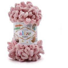 Пряжа Alize Puffy (Пуффи) 161 пудра 100% микрополиэстер 100г 9м 5шт