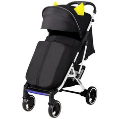 Прогулочная коляска Dearest 819, черный ангел/белая рама, цвет шасси: белый