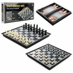 Настольные игры Veld co 103752 3 в1 магнитные (шахматы, шашки, нарды)