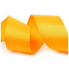 Лента Ideal репсовая в рубчик шир.50мм цв. 662 (025) св. оранжевый уп.27,42м