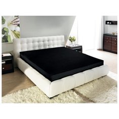 Простыня на резинке трикотажная 140 гр. GM черный 200х200х20 см (ПК) Guten Morgen