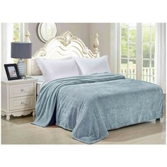 Покрывало Guten Morgen Соты фланель (жаккард) (17-3920), 150 х 200 см, деним