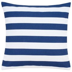 Подушка декоративная на молнии "Полоска синяя" рогожка наб. 40х40 Guten Morgen