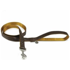 Beeztees 745004 Поводок нейлон и иск.кожа коричневый 120см*20мм