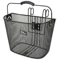 Корзина 5-431502 передняя 33х26х26/22см сталь универсальное крепление на руль с ручкой черная BA- F HANG M- WAVE