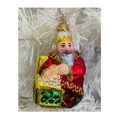 Елочная игрушка Элита Кощей Бессмертный ГФ-634, красный/золотистый, 10 см Elita