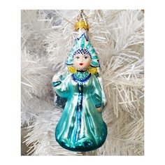 Елочная игрушка Элита Царевна Лебедь ГФ-619, бирюзовый, 12.5 см Elita