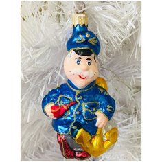 Елочная игрушка Элита Капитан, синий/золотистый, 13 см Elita