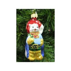 Елочная игрушка Элита Кот в сапогах ГФ-384, синий/красный, 11 см Elita