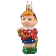 Елочная игрушка Элита Буратино ГФ-596, красный/зеленый/желтый/синий, 11 см Elita