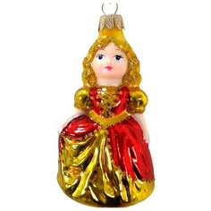 Елочная игрушка Элита Золушка ГФ-707, золотистый/красный Elita