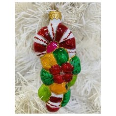 Елочная игрушка Элита Конфета ИФТ-11/99, красный/зеленый, 12.5 см Elita