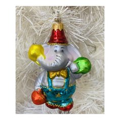 Елочная игрушка Элита Слон ГФ-621, разноцветный, 11.5 см Elita