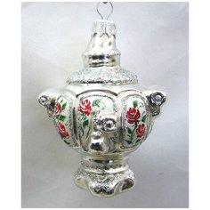 Елочная игрушка Элита Самовар ГФ-725, серебристый Elita