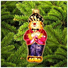 Елочная игрушка Элита Олег Попов ГФ-250, красный/фиолетовый, 13 см Elita