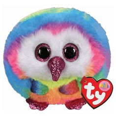 Мягкая игрушка-пуф Твигги сова розовая 10 см (42504) TY