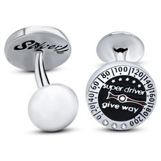 Silver WINGS Запонки из серебра эмаль, куб.цирконий 29u001sv1-148