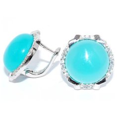 Silver WINGS Серьги из серебра с опалами и цирконием круглой формы 22ne04dpe-95