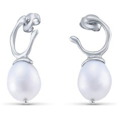 Silver WINGS Серьги с жемчугом из серебра 02sae5433a-205