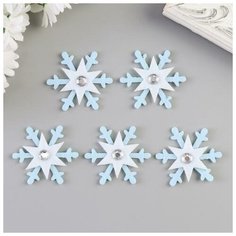 Арт Узор Декор для творчества войлок "Снежинки" набор 5 шт 4,7х4,7 см