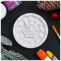 Хорошие сувениры Фигура под раскраску с подвесом "Часы новогодние