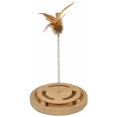 [285.2.560565] Flamingo Интерактивн. игрушка д/кош. с пером д.20см*28см