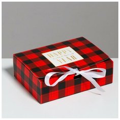 Дарите Счастье Складная коробка подарочная «Новый год», 16.5 ? 12.5 ? 5 см