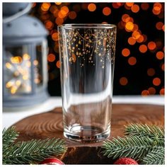 Доляна Стакан высокий Доляна «Звездопад», 230 мл, цвет золото