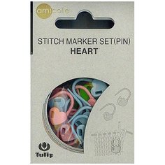 Набор маркеров для вязания amicolle, сердце, Tulip, AC-033e