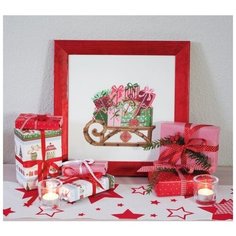 Набор для вышивания Санки с подарками 20*18см, Acufactum Ute Menze, 24099-01