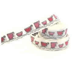 * Тесьма декоративная Чайные чашки, ширина 20мм, Acufactum Ute Menze, 35106-02