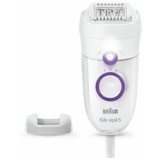 Эпилятор Braun 5-505 Silk-epil 5 Power белый/фиолетовый