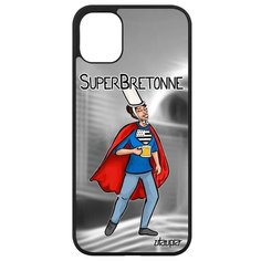 Противоударный чехол на смартфон // iPhone 11 // "Супербретонка" Веселый Шутка, Utaupia, серый
