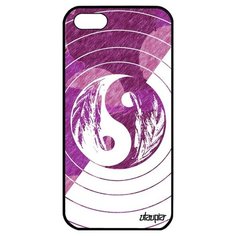 Ударопрочный чехол на смартфон // Apple iPhone 5 5S SE (2016) // "Инь и Ян" Цикл Стиль, Utaupia, фиолетовый