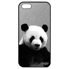 Необычный чехол на смартфон // iPhone 5 5S SE (2016) // "Большая панда" Медведь Китайский, Utaupia, серый