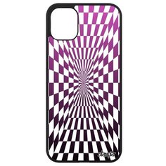 Красивый чехол на // Apple iPhone 11 // "Иллюзия шахмат" Зеркало Стиль, Utaupia, розовый